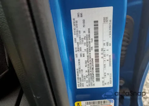 2021 Ford Ranger Xl из США, поврежденный, VIN 1FTER4FH1MLD33540